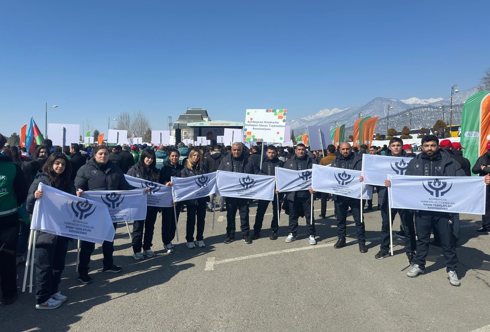 AHIK subordinate organization Azerbaijan Trade Unions Sports Organizations Association took part in solemn parade in Gabala